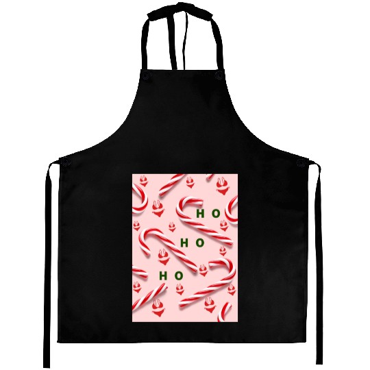 Funny Christmas Candy Canes Aprons