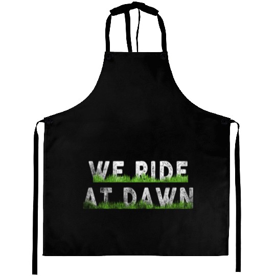 We Ride At Dawn Dad Lawn Mower Make Laugh Day Yard Aprons