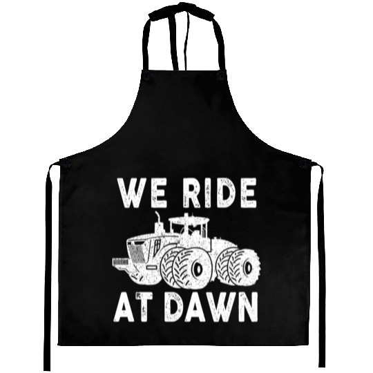 We Ride At Dawn Dad Lawn Mower Make Laugh Day Yard Aprons