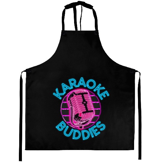 Karaoke Singer Friends Besties 80s Aprons