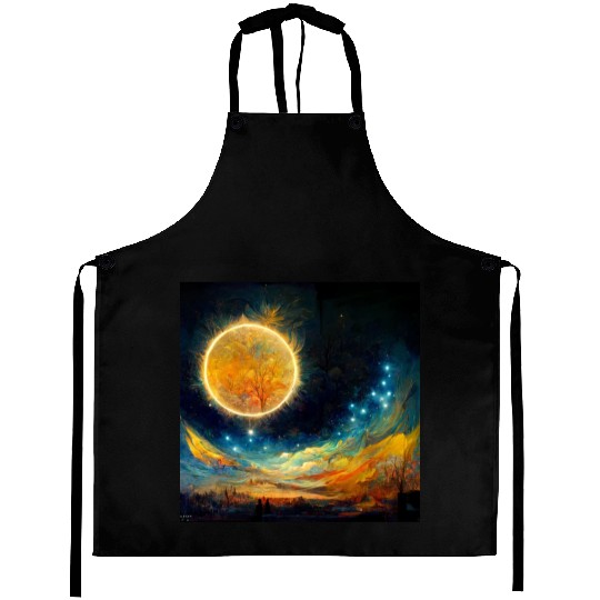 Full moon and Sun Aprons
