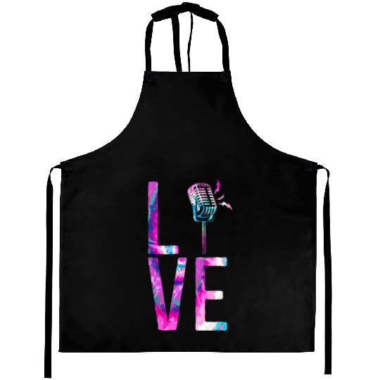 Karaoke Singer Microphone Vocalist Aprons