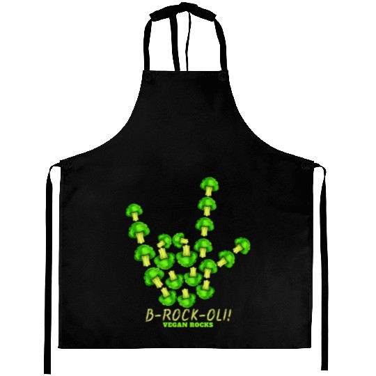 Vegan Rocks, Sign Of Horns With Broccoli, Aprons