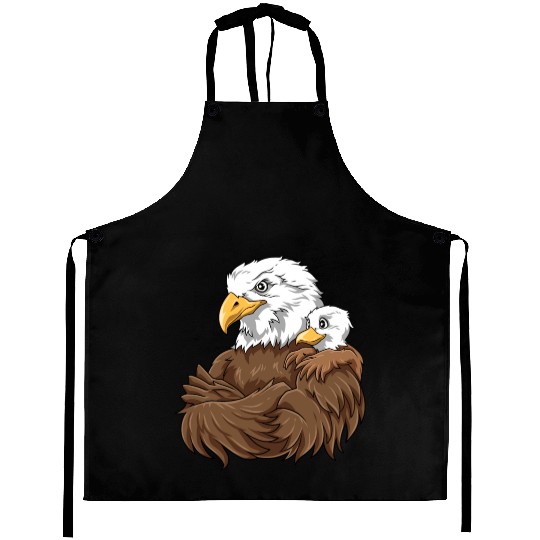 Strong Eagle with Eagle Kid for a Eagle lovers Aprons