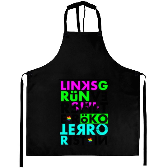 left green sapled eco terrorist Aprons