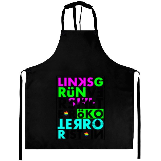 left green sapled eco terrorist Aprons