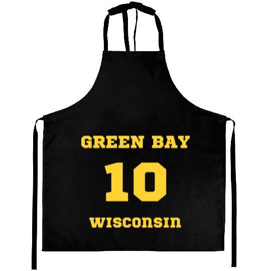 GREEN BAY WISCONSIN vintage distressed football Aprons