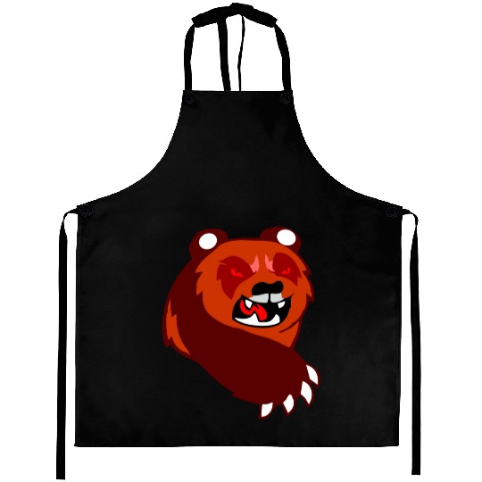 angry panda Aprons