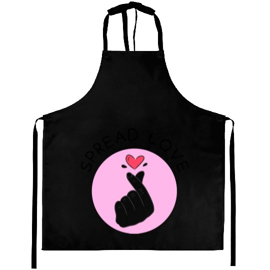 Korean heart symbol - Spread Love Intention Series Aprons