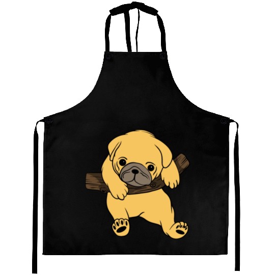 Cute Puppy Hanging Funny Dog Pet Lover Gift Ideas Aprons