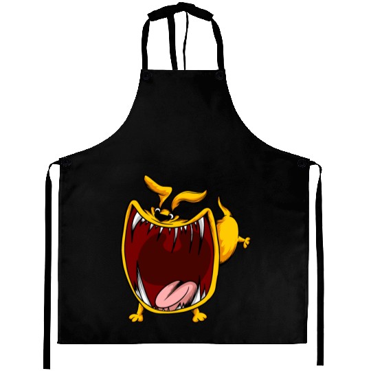 Scary Big Mouth Dog Owners Pet Lover Gift Ideas Aprons
