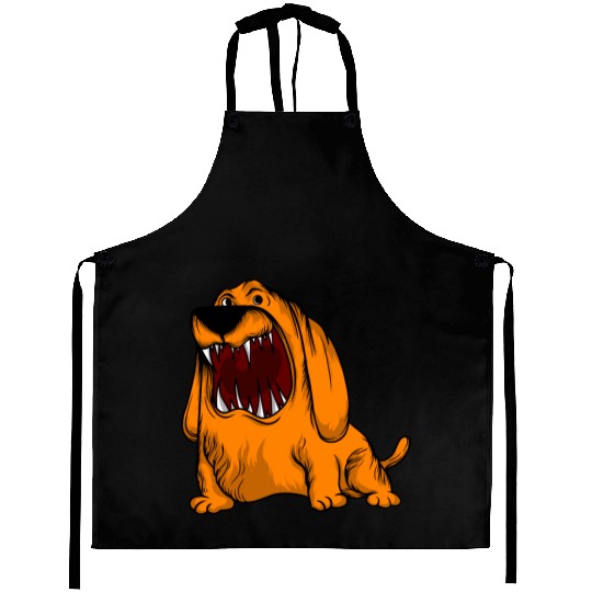 Scary Big Mouth Dog Owners Pet Lover Gift Ideas Aprons