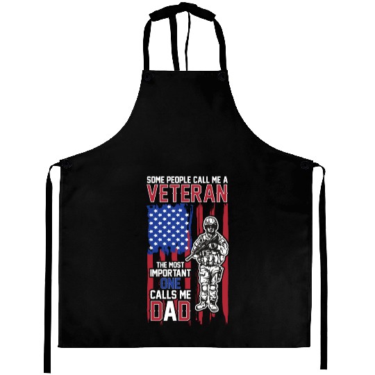 USA Flag US Veteran Dad Grandpa Gift Ideas Aprons