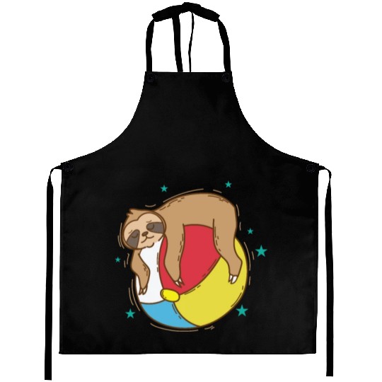 Sloth on a Beach Ball lazy Aprons