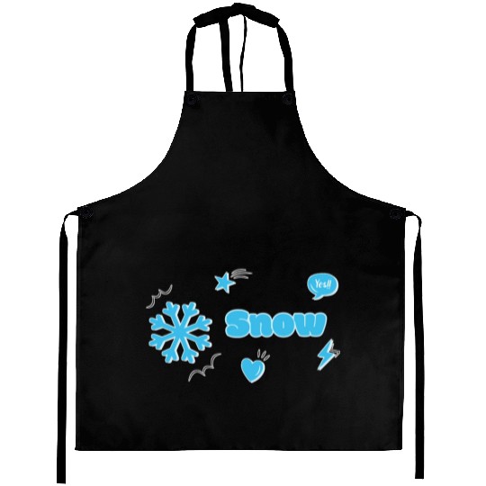 Snow. Snowflake Aprons