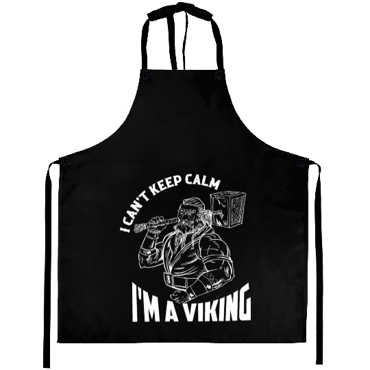 I Can't Keep Calm I'm A Viking Odin Norse Aprons