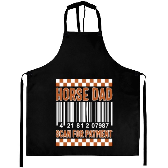 Cowboy Aprons, Horse Dad Scan For Payment Funny
