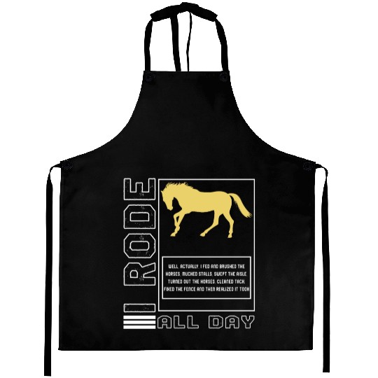 Cowboy Aprons, I Rode All Day Funny Definition Aprons