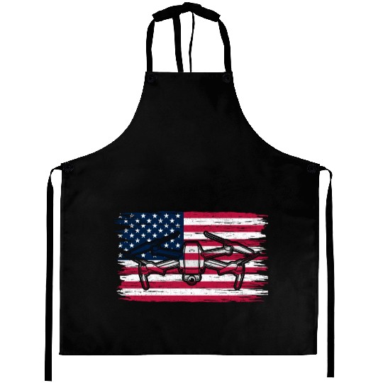 Patriotic Drone Pilot USA Drone Lover Aprons