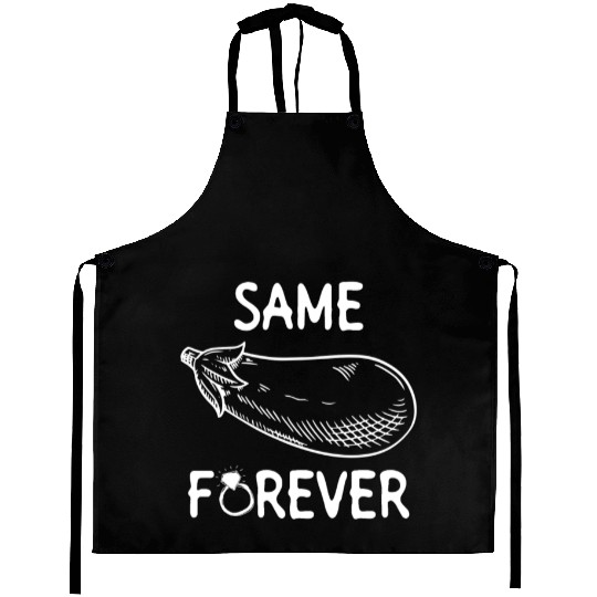 Same Eggplant Forever - Bride Bachelorette Party Aprons