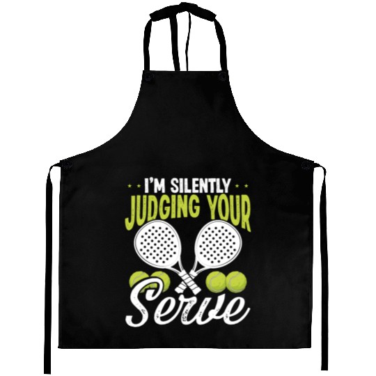 Paddle Tennis Player Match Silently Judging Serve Aprons