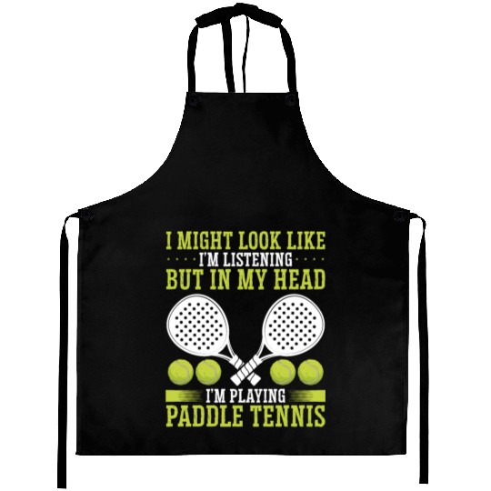 Paddle Tennis Player Match Funny Paddle Team Aprons