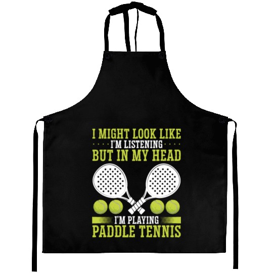 Paddle Tennis Player Match Funny Paddle Team Aprons