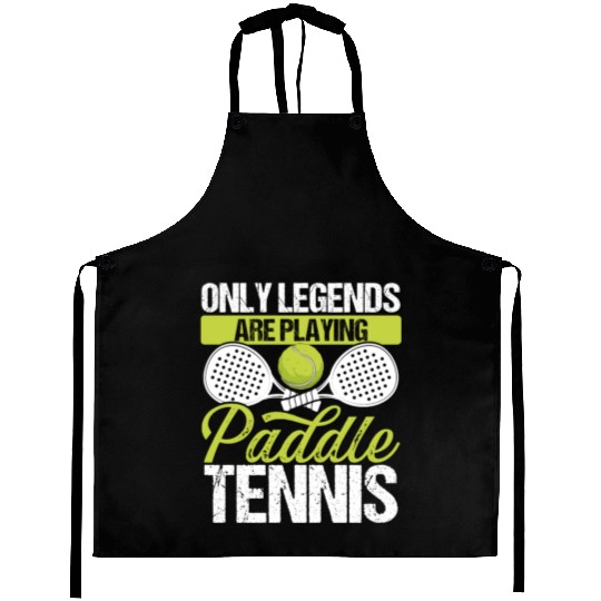 Paddle Tennis Player Match Only Legends Balls Aprons