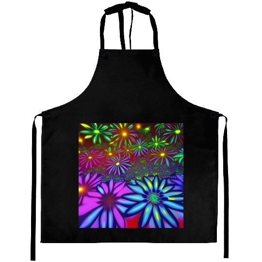 Psychedelic flowers Aprons