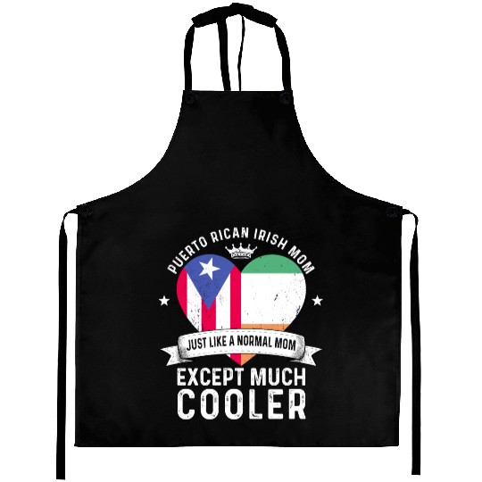 Puerto Rico Flag Ireland Mom Mothers Day Women Aprons