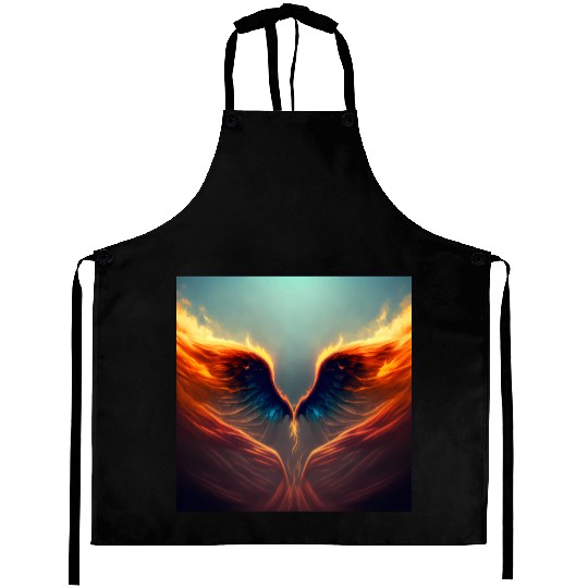 Mashup Epic Wallpaper Flaming Angel Wings Aprons