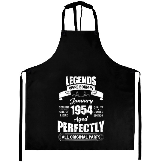 Legends Were Born In January 1954 Birthday Aprons