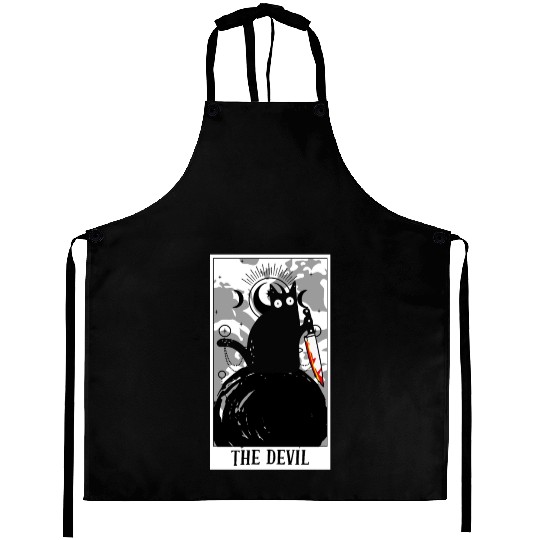 The Devil Tarot Card Funny Cat Tarot Card A Tarot Aprons