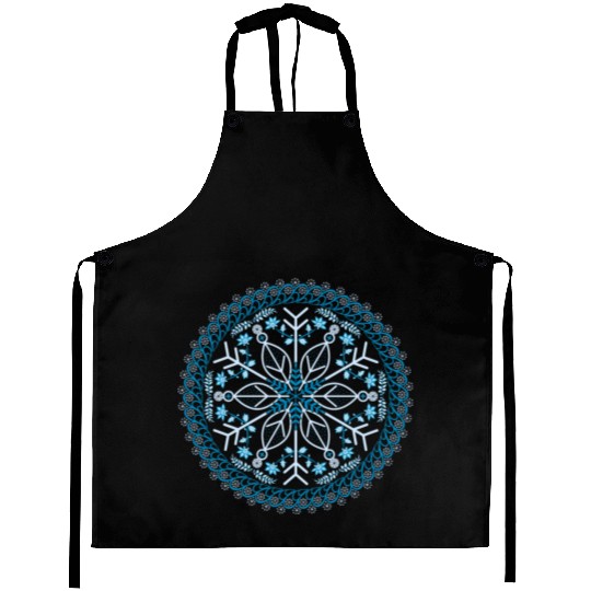 Snowflake Floral Aprons