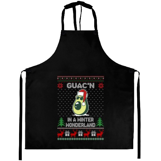 Guac'n In A Winter Wonderland Funny Christmas Aprons