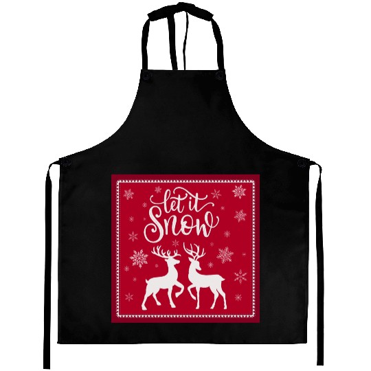 Let it snow with beautiful deer Aprons