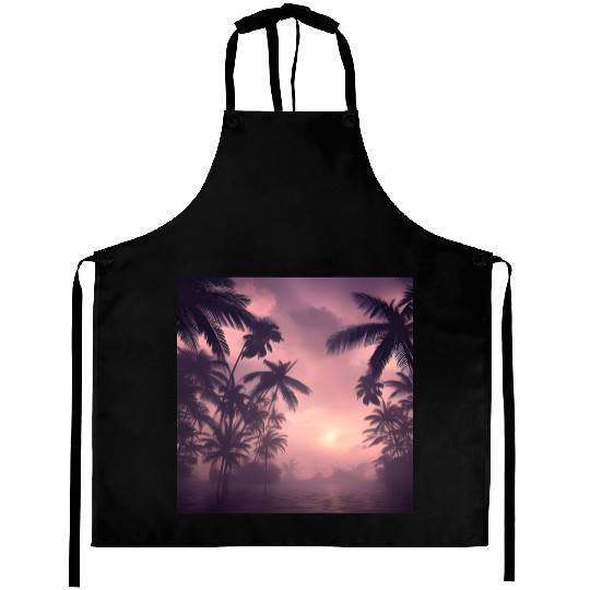 Evening among palm trees Aprons