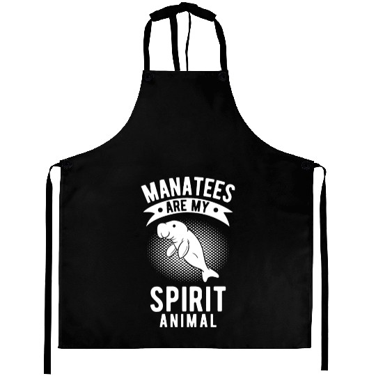 Manatees Are My Spirit Animal His & Her Gift Aprons