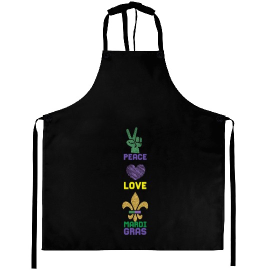 2023 Festival Parade Beads Love Peace Mardi Gras Aprons