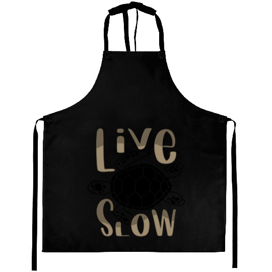 Relax and Live Slow Sea Turtle Beachy Vacation Aprons