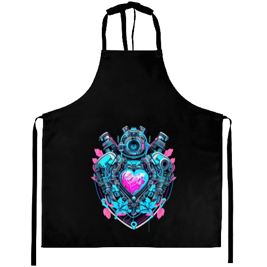 Cyborg Heart Aprons