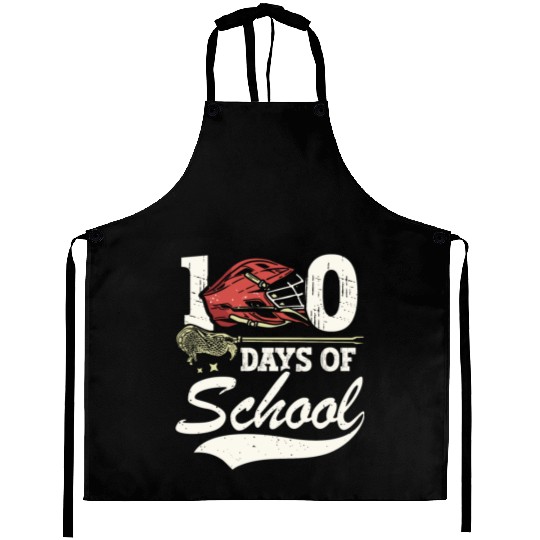 100 Days Of School Sports Game Lacrosse Player Aprons