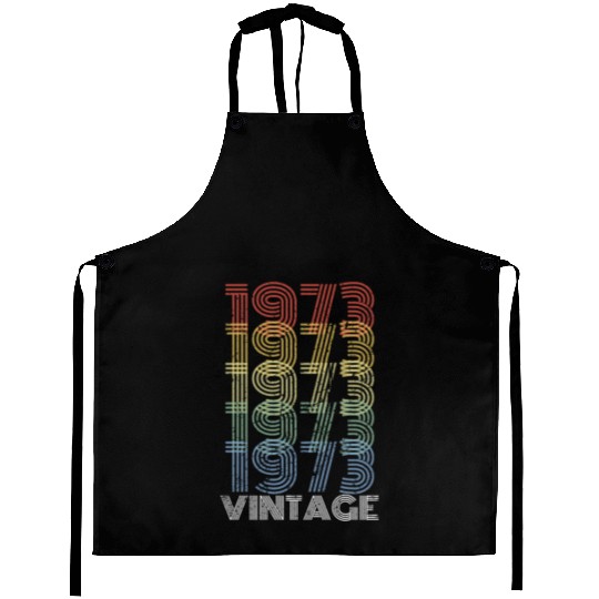 50 Years Vintage 1973 Retro 50th Birthday Aprons