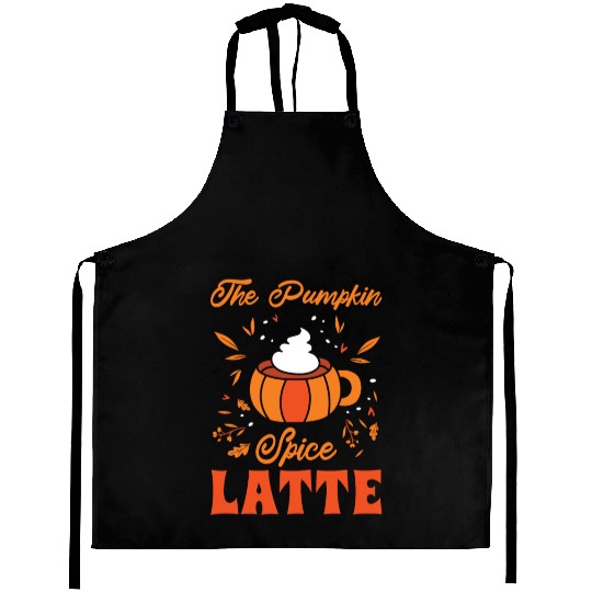 Pumpkin Spice Latte Halloween Coffee Lover Tarot Aprons