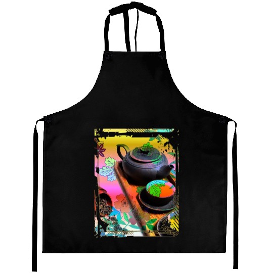 Japan Tea Ceremony Collage Art 99 Aprons