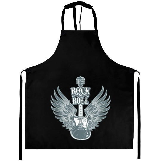 Rock N Roll Angel Wings Music Guitar Player Aprons
