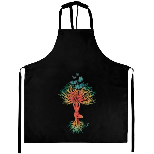 Butterfly Tree Beautiful Animal Butterflies Tree Aprons