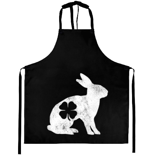 St Patrick's Day Rabbit Bunny Irish Green Shamrock Aprons