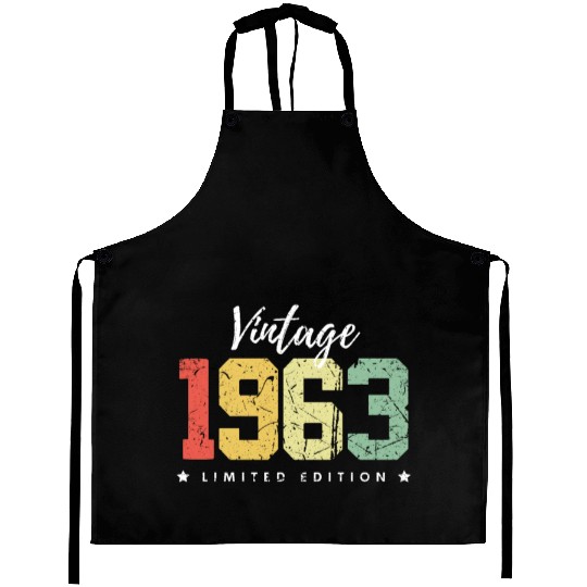 60 Years Vintage 1963 Retro 60th Birthday Aprons