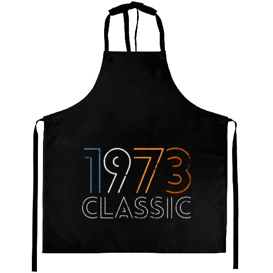 50 Years Vintage 1973 Retro 50th Birthday Aprons